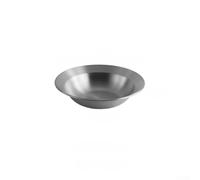 Plato hondo de acero inoxidable de estilo coreano, plato de ensalada electropulido para pasta y sopa, vajilla apilable de lujo para el hogar y el restaurante, plata, 20 cm (20 cm plateado)
