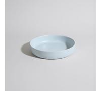 Plato hondo de gres azul