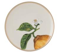 Plato Idyllia, Porcelana, Motivo de impresión de cristal, limón, Beige OS