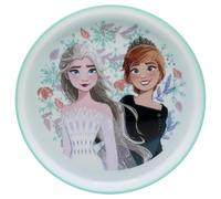 Plato infantil reutilizable bicolor con base antideslizante de Frozen