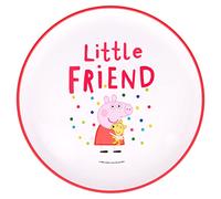 Plato infantil reutilizable bicolor con base antideslizante de Peppa Pig