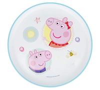 Plato infantil reutilizable bicolor con base antideslizante de Peppa Pig