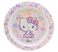 Plato infantil reutilizable de plástico apto para microondas de Hello Kitty