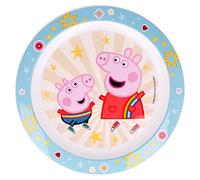 Plato infantil reutilizable de plástico apto para microondas de Peppa Pig