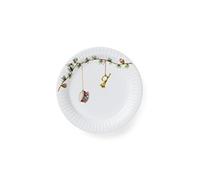 Plato Kähler Ø19 cm Hammershøi Christmas Hecho a Mano con Pintura de Acuarela, Blanco