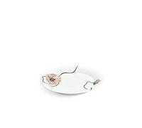 Plato Kähler Ø22 cm Hammershøi Poppy hecho a mano con pintura de acuarela, blanco