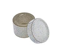 Plato limpiador de uñas decorado con diamantes de imitación para uso profesional en salones de belleza y decoración del hogar, estructura bien diseñada