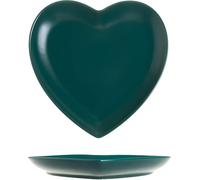 Plato Llano De Cerámica Amarillo con Forma De Corazón Frutas, Ensaladas, Postres, Pasta Y Filetes. Ideal para La Decoración del Hogar Y Ocasiones Especiales. Green