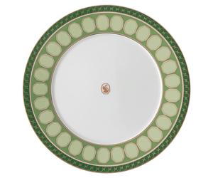 Plato llano Signum, Porcelana, Verde OS
