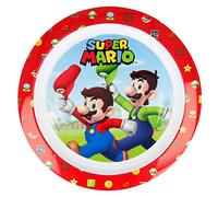 Plato infantil reutilizable de plástico apto para microondas de Super Mario