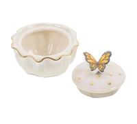 Plato monómero, plato Dappen con tapa,Soporte líquido de uñas de cerámica Pequeño tarro de alas | Vaso líquido para uñas, soporte de polvo acrílico con tapa, plato acrílico para polvo