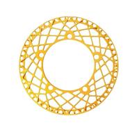 Plato Monoplato/Doble,Recambio Plato Bicicleta Plato de bicicleta BCD de 130 dientes, corona de 53T, 56T y 58T, plato de bicicleta plegable, rueda dentada, juego de bielas for bicicleta BMX(58T,Gold)
