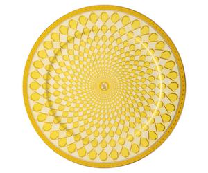 Plato ovalado Signum, Porcelana, Amarillo OS