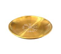 Plato para candelabros de zinc, aleaciones, bandeja para joyas, bandejas de almacenamiento de cristal, organizadores, bandeja ritual pagana, altares, plato de joyería