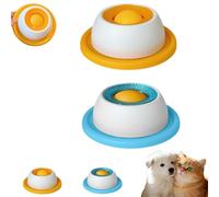 Plato para Lamer Mascotas, 12,5x12,5x4,5cm PP Cuenco para Lamer Perros, Cuenco De Alimentación Lenta para Perros Dispensador De Premios Interactivo para Interior Y Exterior