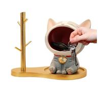 Plato para llaves: cuenco para llaves, plato para dulces de gato, cuenco para llavs para mesa de entrada, estatua de gato, de escultura, cuencos para decoración del hogar, sala de estar, dorm