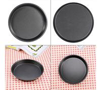 Plato para Pizza Antiadherente de Acero Al Carbono, Bandeja para Pasteles Resistente con Resistencia a Altas Temperaturas, para Hornear Pasteles y Tartas