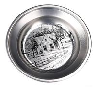 Plato para servir, para American Classic Design Hierro Fruta Postre Bandeja Rústico Espesado Plato Metal Decorativo Display Desayuno Cena (B)