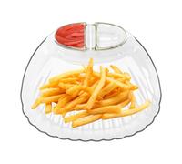 Plato para servir sushi, cuenco de cocina dividido con 3 compartimentos, patatas fritas y aperitivos, para pasta, postre, aperitivos, fiestas, aperitivos, ensalada