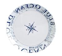 Plato Plano Brunner C8C Glamour, Modelo 0830027N, Blanco Y Azul, para Servicio