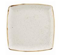 Plato Plano Cuadrado Stonecast Blanco Porcelana 26,8 Cm Churchill - Restaurante