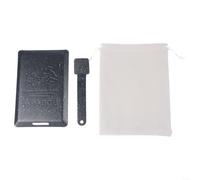 Plato plegable para parrilla, sartén cuadrada antiadherente para huevos de camping, filete y teppanyaki, blanco/negro, plato compacto para picnics y viajes (negro)