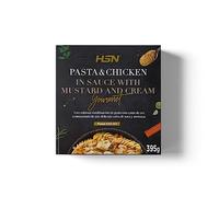 Plato Preparado Gourmet Pasta con Pollo en Salsa de Mostaza y Nata de HSN | 395 gramos | Listo para Calentar y Tomar | Alto en Proteínas, Bajo en calorías | Comida Sana y Rica