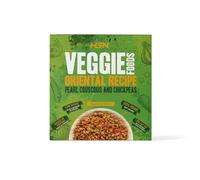 Plato Preparado Vegano Cuscús Perla y Garbanzos Estilo Oriental de HSN | 280 gramos | Listo para Calentar y Tomar | Alto en Proteínas, Bajo en calorías | Comida Sana y Rica