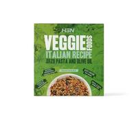 Plato Preparado Vegano Pasta Orzo con Aceite de Oliva Estilo Italiano de HSN | 280 gramos | Listo para Calentar y Tomar | Alto en Proteínas, Bajo en calorías | Comida Sana y Rica