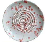 Plato rallador de ajo de cerámica, hecho a mano, molinillo de ajo y jengibre, herramienta de cocina, picadora decorativa para jengibre, ajos, cebolla, queso