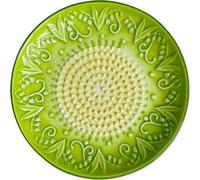 Plato rallador de ajo de cerámica, molinillo de jengibre natural y queso con dientes elevados, rallador decorativo para cebolla, chocolate, verduras y especias, herramienta de cocina multifunción