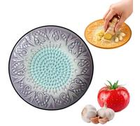 Plato rallador de ajo de cerámica, plato de tomate, rallador de tomate, plato rallador de ajo de cerámica hecho a mano para jengibre, queso, wasabi, cebolla, ñame, pelador de hierbas, utensilio de