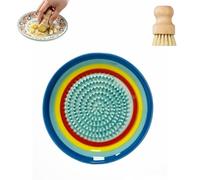 Plato Rallador De Ajo De Cerámica, Plato Rallador De Tomate Español, Molienda Antideslizante, Utensilio De Cocina For Ajo, Nuez Moscada, Puré(I)