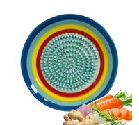 Plato rallador de ajo de cerámica, utensilio de cocina manual, rallador de alimentos, para patatas, zanahorias, cebollas, verduras, queso, chocolate, preparación de alimentos