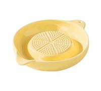 Plato Rallador De Ajo, Rallador De Ajo Y Jengibre De Cerámica, Hecho A Mano, Preparación De Cocina Casera, for Moler Zanahoria, Jengibre, Cúrcuma, Apto For Lavavajillas(Yellow,S)