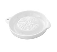 Plato Rallador De Ajo, Rallador De Ajo Y Jengibre De Cerámica, Hecho A Mano, Preparación De Cocina Casera, for Moler Zanahoria, Jengibre, Cúrcuma, Apto For Lavavajillas(White,S)