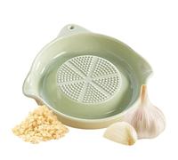 Plato Rallador De Ajo, Rallador De Ajo Y Jengibre De Cerámica, Hecho A Mano, Preparación De Cocina Casera, for Moler Zanahoria, Jengibre, Cúrcuma, Apto For Lavavajillas(Green,L)