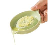 Plato Rallador De Ajo, Rallador De Ajo Y Jengibre De Cerámica, Hecho A Mano, Preparación De Cocina Casera, for Moler Zanahoria, Jengibre, Cúrcuma, Apto For Lavavajillas(Green,S)