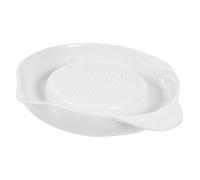Plato Rallador de Porcelana Blanco de Cerámica para Ajo y Tomate