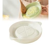 Plato rallador de porcelana, placa de molienda manual de cerámica, cuenco de molienda de alimentos, platos ralladores de cerámica avanzados para jengibre, herramienta complementaria para triturar