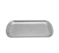 Plato Rectangular de Acero Inoxidable 304 con Acabado Mate Vintage para Servir Postres en Reuniones Caseras (27 * 15 * 1,5 cm)