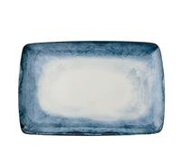 Plato Rectangular De Porcelana Arthur Krupp Shade Mar 35x22 Cm
