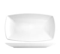 Plato Rectangular De Porcelana Tokio Blanco Cm 30X18