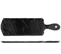 Plato Rectangular H&H Pizarra Porcelana Negra C/Asa Cm12X41,5