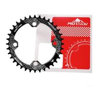 Plato redondo de 104 mm 32-38T para bicicleta de montaña, material de aluminio con fresado avanzado y e conducción consistente (Black32T)