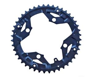 Plato redondo de acero inoxidable de 44 dientes para bicicletas de apoyo para 7 velocidades, 8 velocidades, 9 velocidades, transmisión BCD104mm, patrón de montaje de 4 pernos
