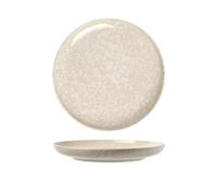 Plato redondo de cerámica Snow Mountain Stone Glaze para el hogar, vajilla individual fresca de 10.2 pulgadas