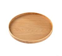 Plato redondo de madera para pasteles, pasteles y juegos de té, diseñado para usar en hogares, hoteles y lugares de fiesta confiable(33)