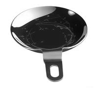 Plato redondo para salsa, 20 cm, acero 304 a prueba de óxido | Acero 304, resistente a la corrosión, ranura integrada para tazas, tamaño compacto de 14 cm, apto para lavavajillas