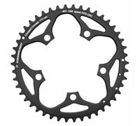 Plato ruta 5bra d.110 stronglight 46dts exterior negro alu 7075 tipo shimano 9-1